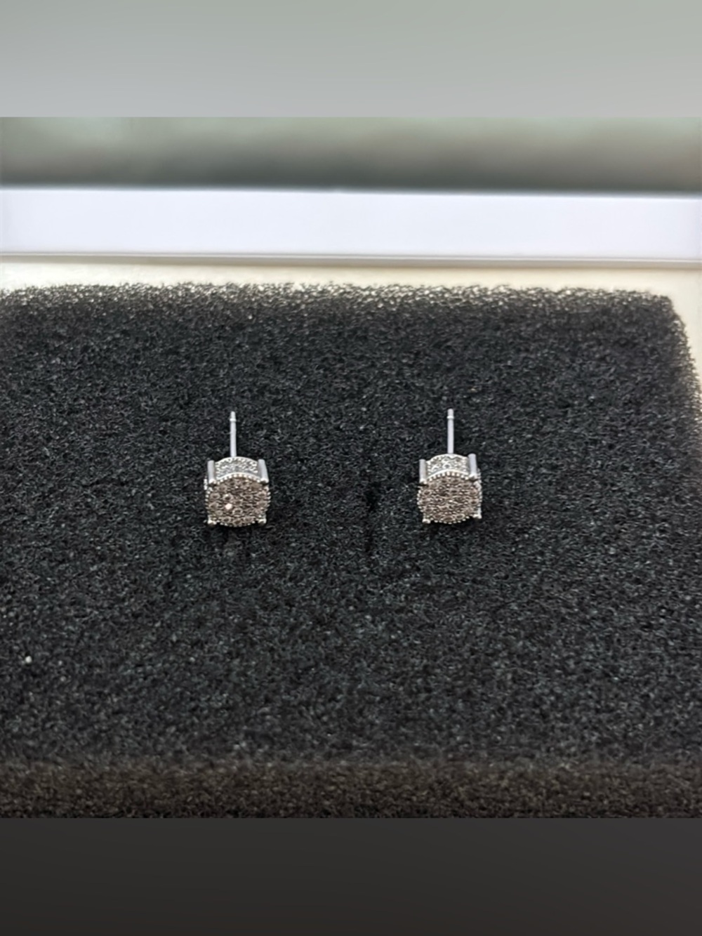 8mm Small CZ Stud Earrings for Men Women Streetwear Punk Hip Hop Unisex Earrings